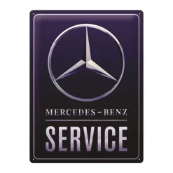 Metal Signs Metalen Borden|Mercedes Service blauw - metalen bord