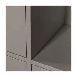 WOOOD Wandkasten|Industriele Kasten|Merel Opbergkast Dennenhout Warmgrijs 100cm