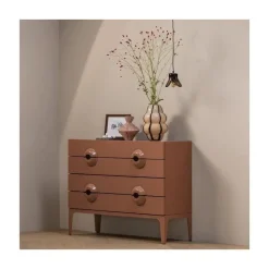 WOOOD Ladenkasten|Industriele Kasten|Merge Ladekast Eucalyptushout Oudroze 110cm