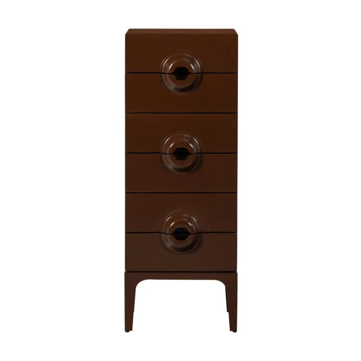 WOOOD Ladenkasten|Industriele Kasten|Merge Ladekast 6 Lades Eucalyptushout Bruin/Rood 44cm