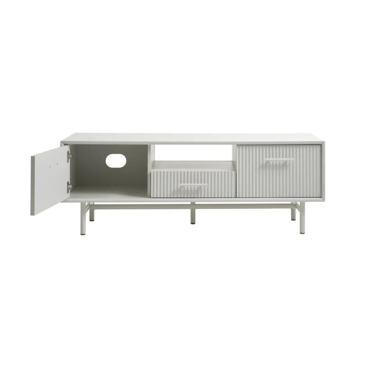 LykkeHome Industriele Kasten|Tv Meubels|Miami Tv meubel Greige 140cm