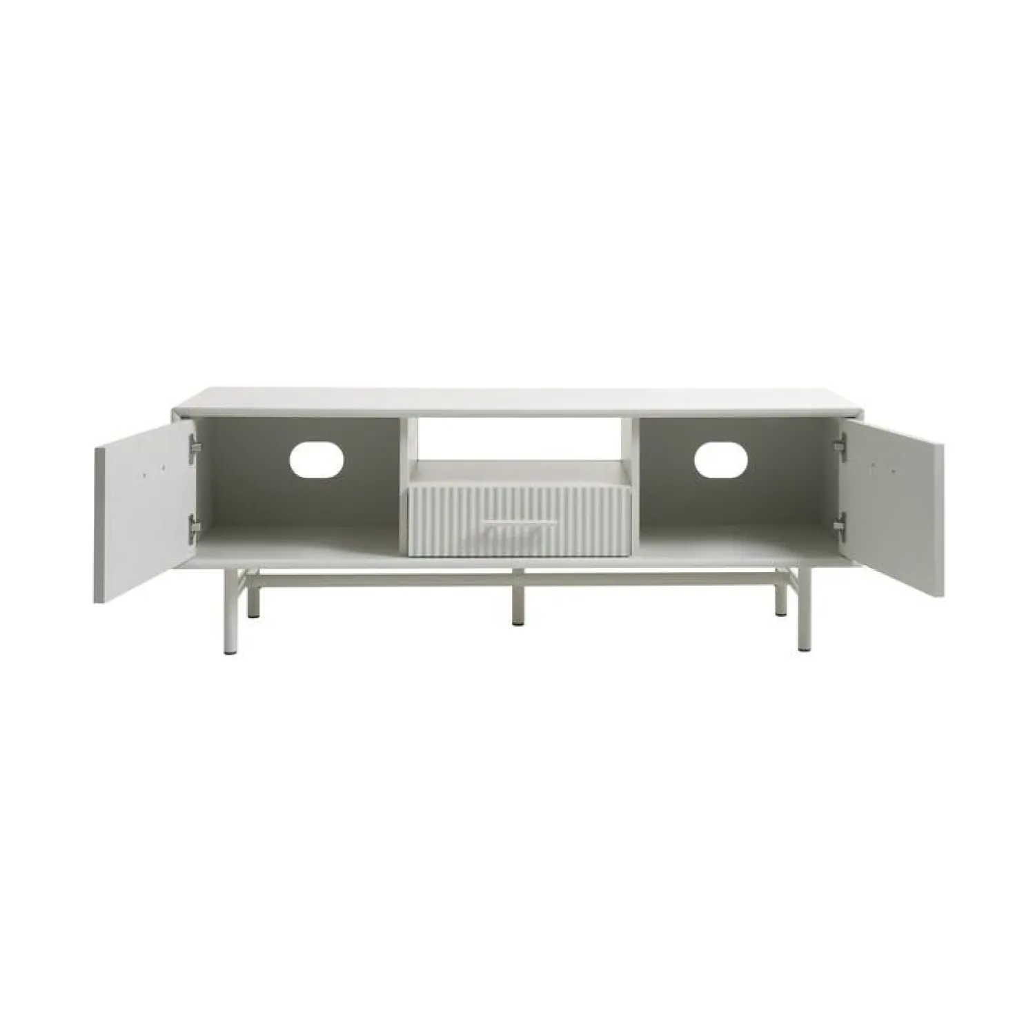 LykkeHome Industriele Kasten|Tv Meubels|Miami Tv meubel Greige 140cm