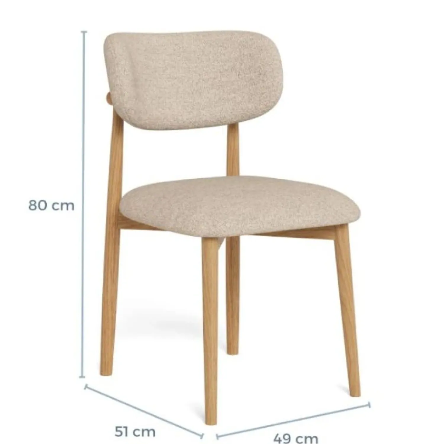Nordhavn Eetkamerstoelen|Michael Eetkamerstoel eikenhout Beige