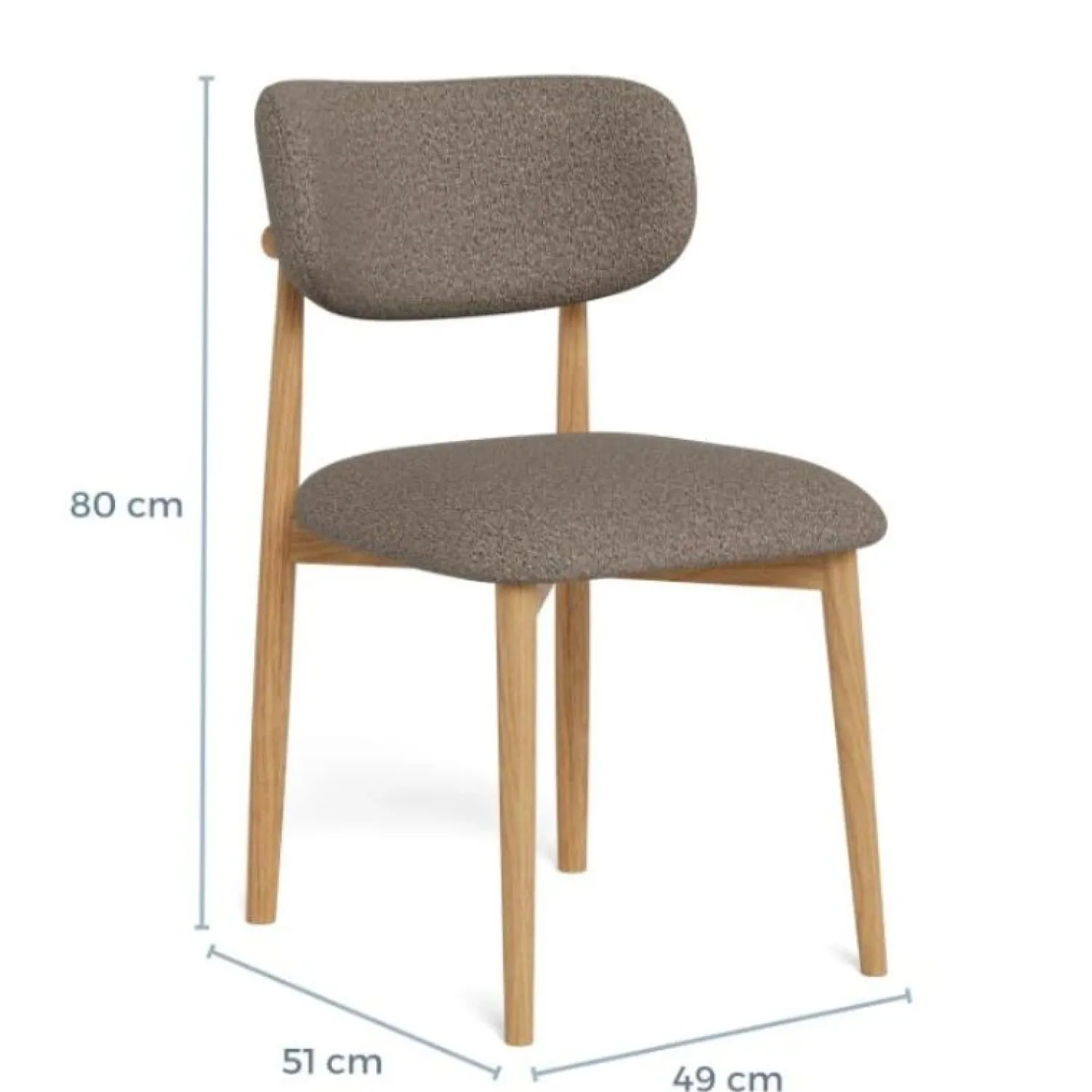 Nordhavn Eetkamerstoelen|Michael Eetkamerstoel eikenhout Taupe