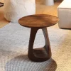 Mysons Bijzettafels|Mike Bijzettafel rond Walnoot 50cm