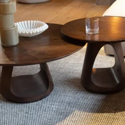 Mysons Salontafels|Mike Salontafel rond Walnoot Large 90cm