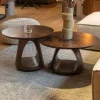 Mysons Salontafels|Mike Salontafel set van 2 medium & small Walnoot
