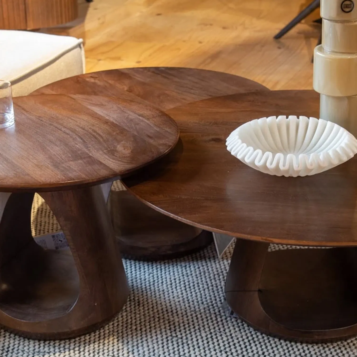 Mysons Salontafels|Mike Salontafel set van 3 Walnoot