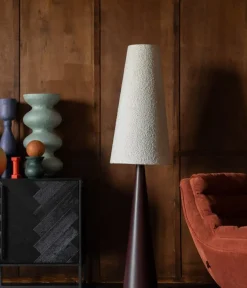 Dutchbone Vloerlampen|Miki 1-lichts Vloerlamp Bouclé 41cm