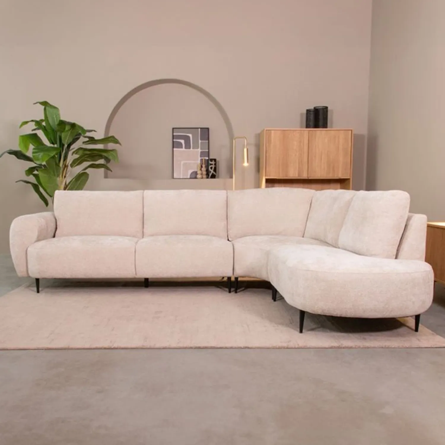 Label51 Hoekbanken|Milano Hoekbank Rechts Naturel 300cm