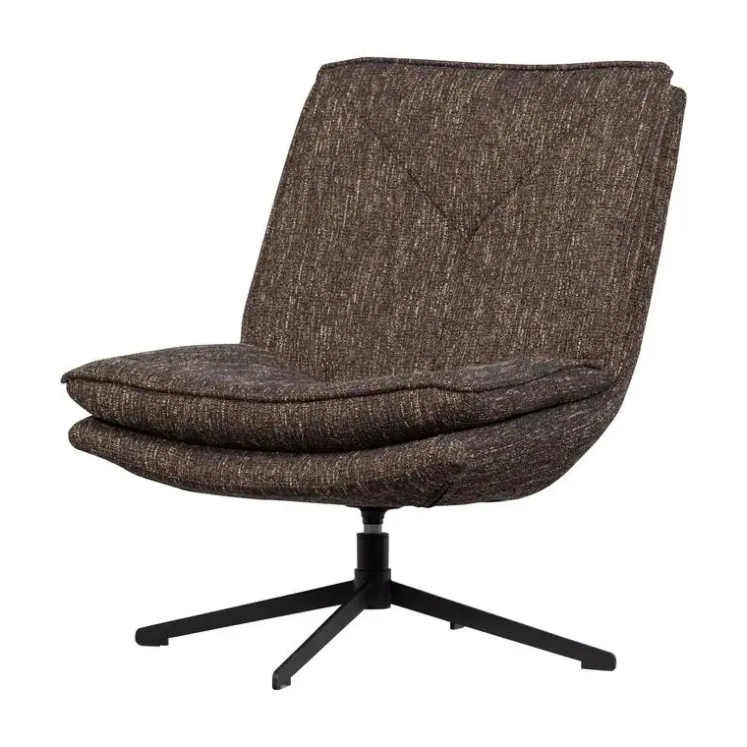 WOOOD Fauteuils|Milaro Draaifauteuil Bruin Melange
