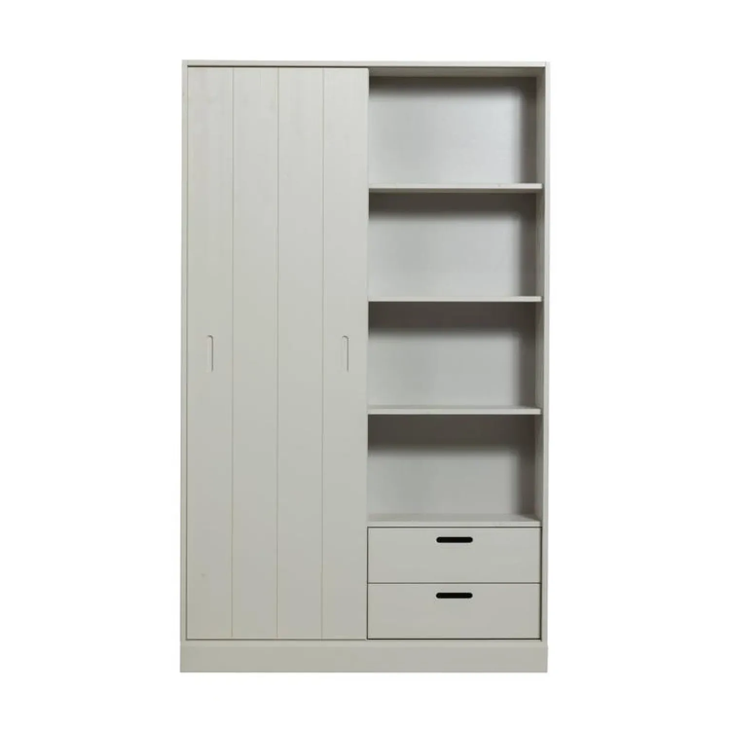WOOOD Wandkasten|Industriele Kasten|Mila Schuifdeurkast Dennenhout Dust 120cm