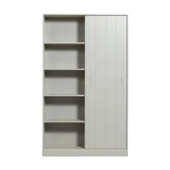 WOOOD Wandkasten|Industriele Kasten|Mila Schuifdeurkast Dennenhout Dust 120cm