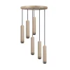 Trading Lighting Hanglampen|Miller 6-lichts getrapte hanglamp zand