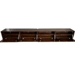 Vane Living Industriele Kasten|Tv Meubels|Milo Zwevend Tv meubel walnoot 240cm