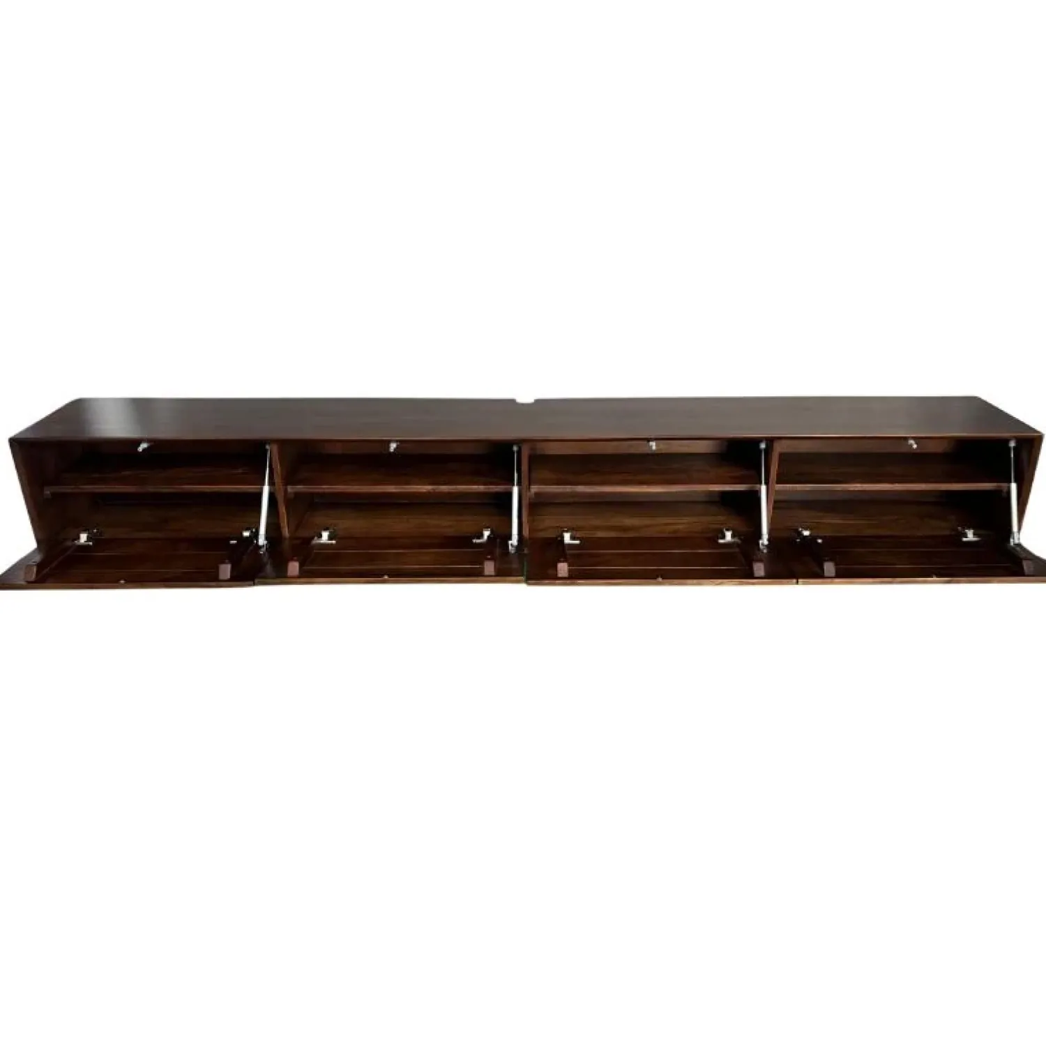 Vane Living Industriele Kasten|Tv Meubels|Milo Zwevend Tv meubel walnoot 240cm