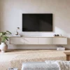 Vane Living Industriele Kasten|Tv Meubels|Milo Zwevend Tv meubel zand 200cm