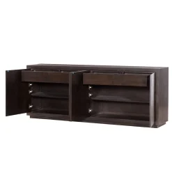 Tower living Dressoirs|Industriele Kasten|Mincio Dressoir bruin eikenfineer 220cm