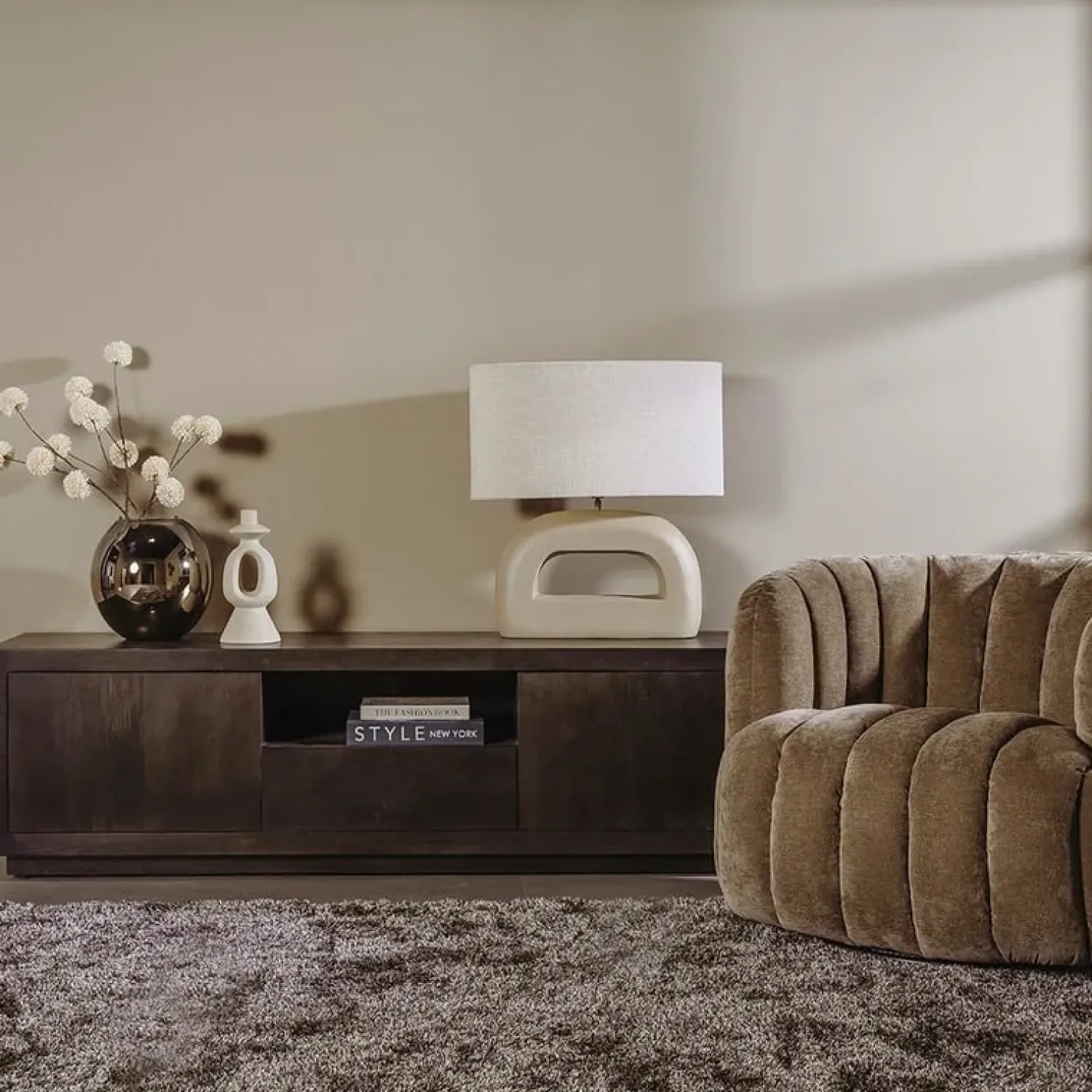 Tower living Industriele Kasten|Tv Meubels|Mincio Tv meubel bruin eikenfineer 176cm