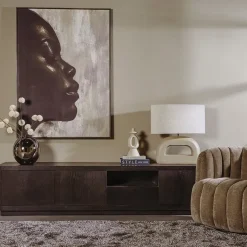 Tower living Industriele Kasten|Tv Meubels|Mincio Tv meubel bruin eikenfineer 220 m