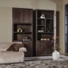 Tower living Boekenkasten|Industriele Kasten|Mincio Vakkenkast bruin eikenfineer 90cm