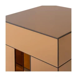 WOOOD Bijzettafels|Mirrox Bijzettafel Spiegelglas Bruin 45cm
