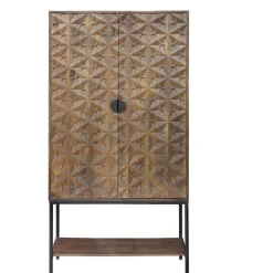 Mysons Wandkasten|Industriele Kasten|Mitchell Wandkast met onderplank Walnoot 100cm