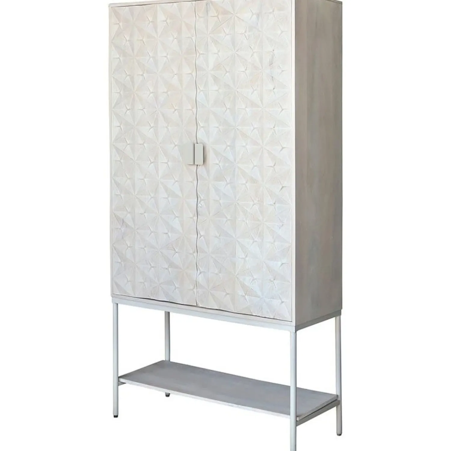 Mysons Wandkasten|Industriele Kasten|Mitchell Wandkast met onderplank Ashblond 100cm