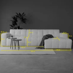 Pepp Hoekbanken|Modulaire Banken|Modulaire Bank Wave Chaise longue rechts Modesto wit