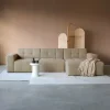 Pepp Hoekbanken|Modulaire Banken|Modulaire Bank Wave Chaise longue rechts Taupe