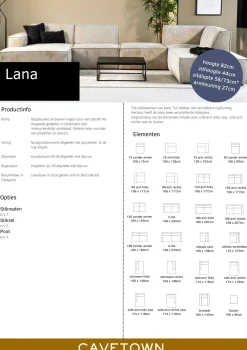 Neves Hoekbanken|Loungebanken|Modulaire Hoekbank Lana met ottomane en verstelbare rugleuning