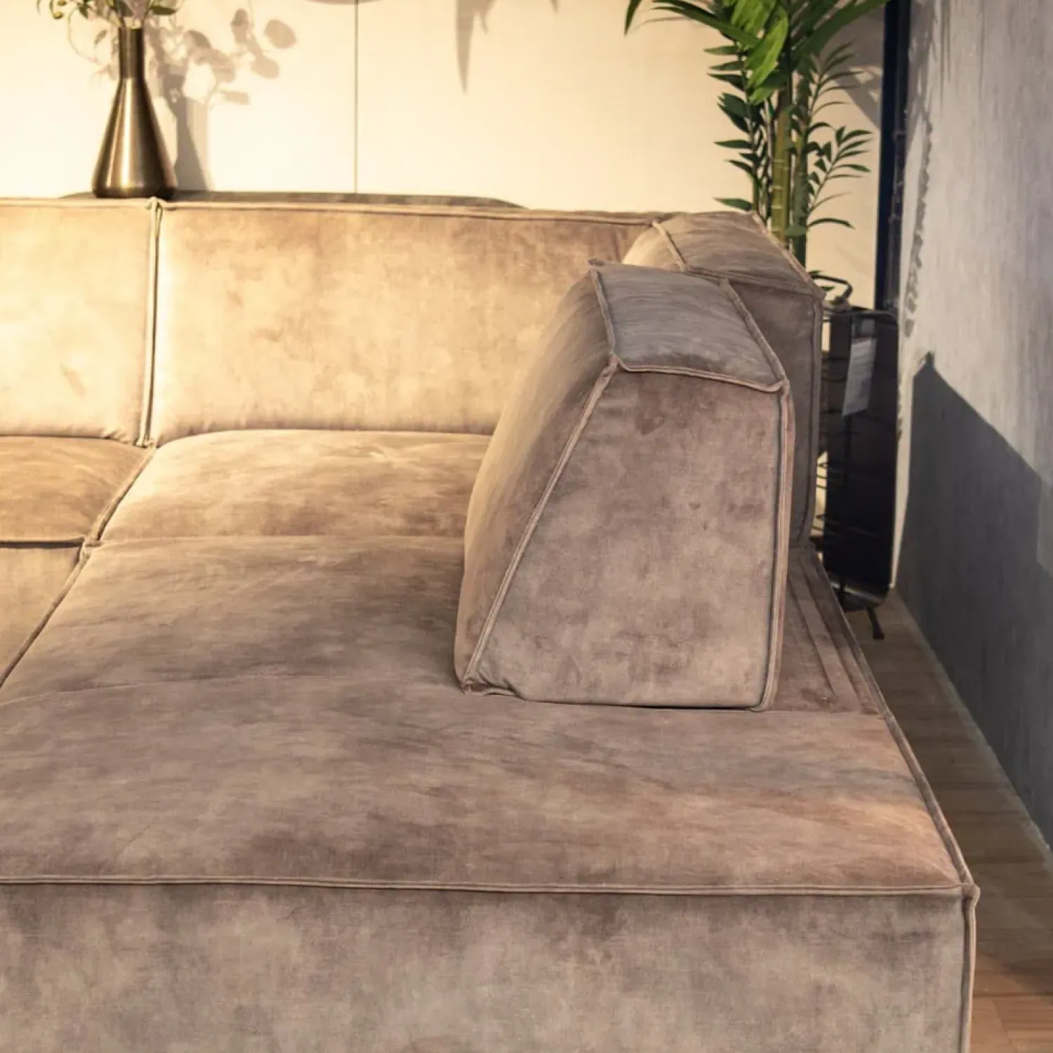 Neves Hoekbanken|Loungebanken|Modulaire Hoekbank Lana met ottomane en verstelbare rugleuning