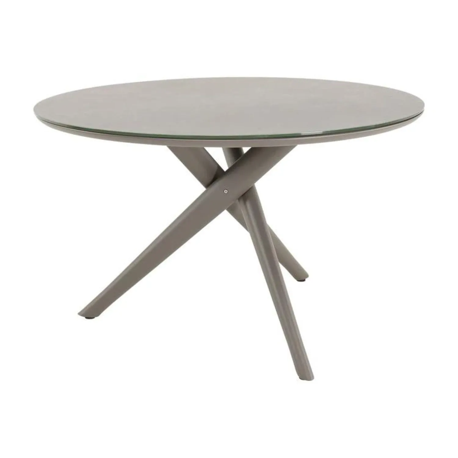 Lesli Living Tuintafels|Mojito Tuintafel Rond keramisch taupe 120cm