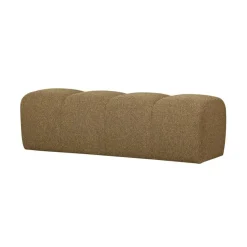 WOOOD Eetkamerbanken|Eetkamerbanken|Mojo Eetkamerbank Bouclé Geel/Bruin Melange 164cm
