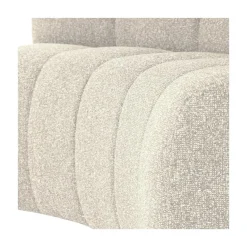 WOOOD Eetkamerbanken|Eetkamerbanken|Mojo Eetkamerbank Halfronde hoek Rugleuning Bouclé Beige