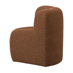 WOOOD Eetkamerbanken|Eetkamerbanken|Mojo Eetkamerbank Hoek Met Rugleuning Bouclé Roestbruin Melange