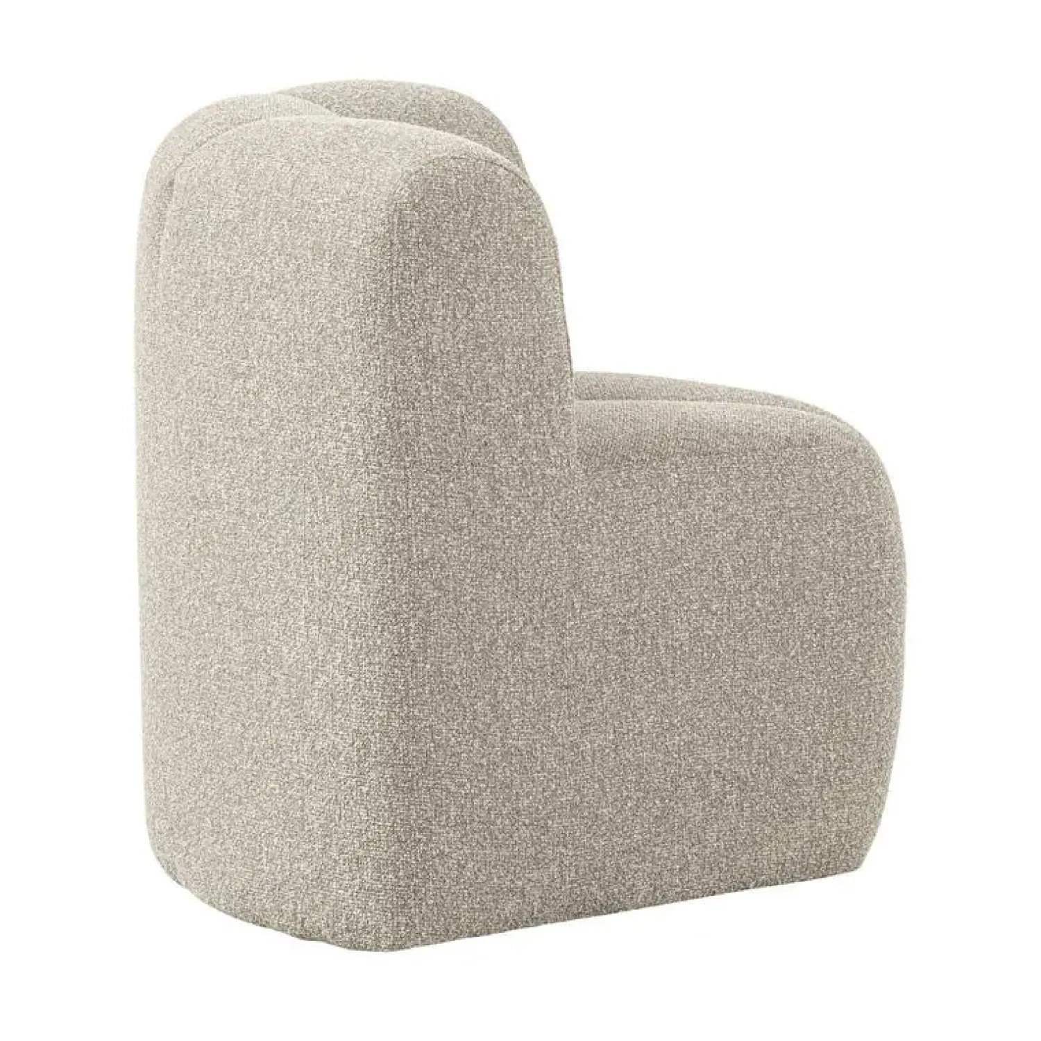 WOOOD Eetkamerbanken|Eetkamerbanken|Mojo Eetkamerbank Hoek Met Rugleuning Bouclé Beige Melange