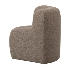 WOOOD Eetkamerbanken|Eetkamerbanken|Mojo Eetkamerbank Hoek Met Rugleuning Bouclé Bruin Melange