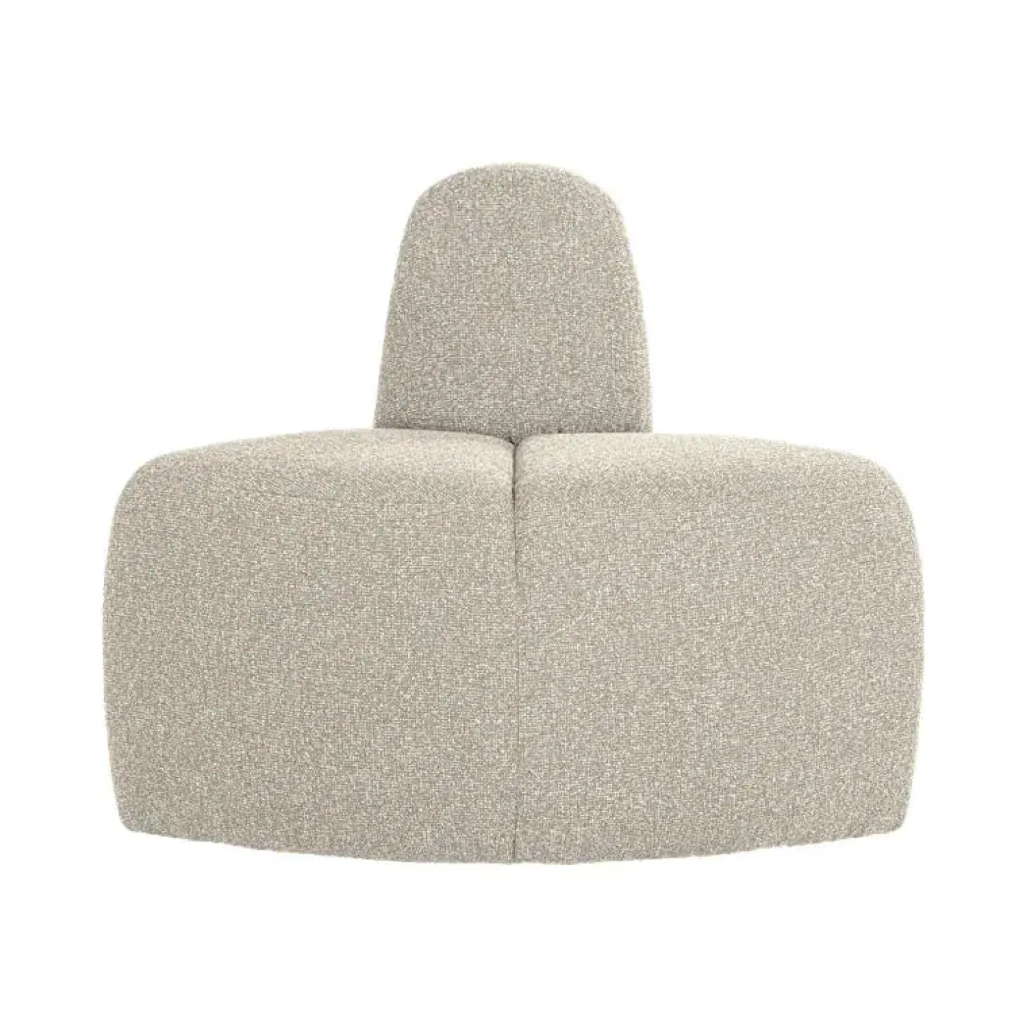 WOOOD Eetkamerbanken|Eetkamerbanken|Mojo Eetkamerbank Hoek Rond Rugleuning Bouclé Beige melange
