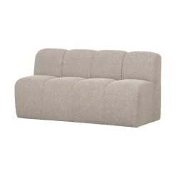 WOOOD Eetkamerbanken|Eetkamerbanken|Mojo Eetkamerbank Met Rugleuning Bouclé Beige Melange 164cm