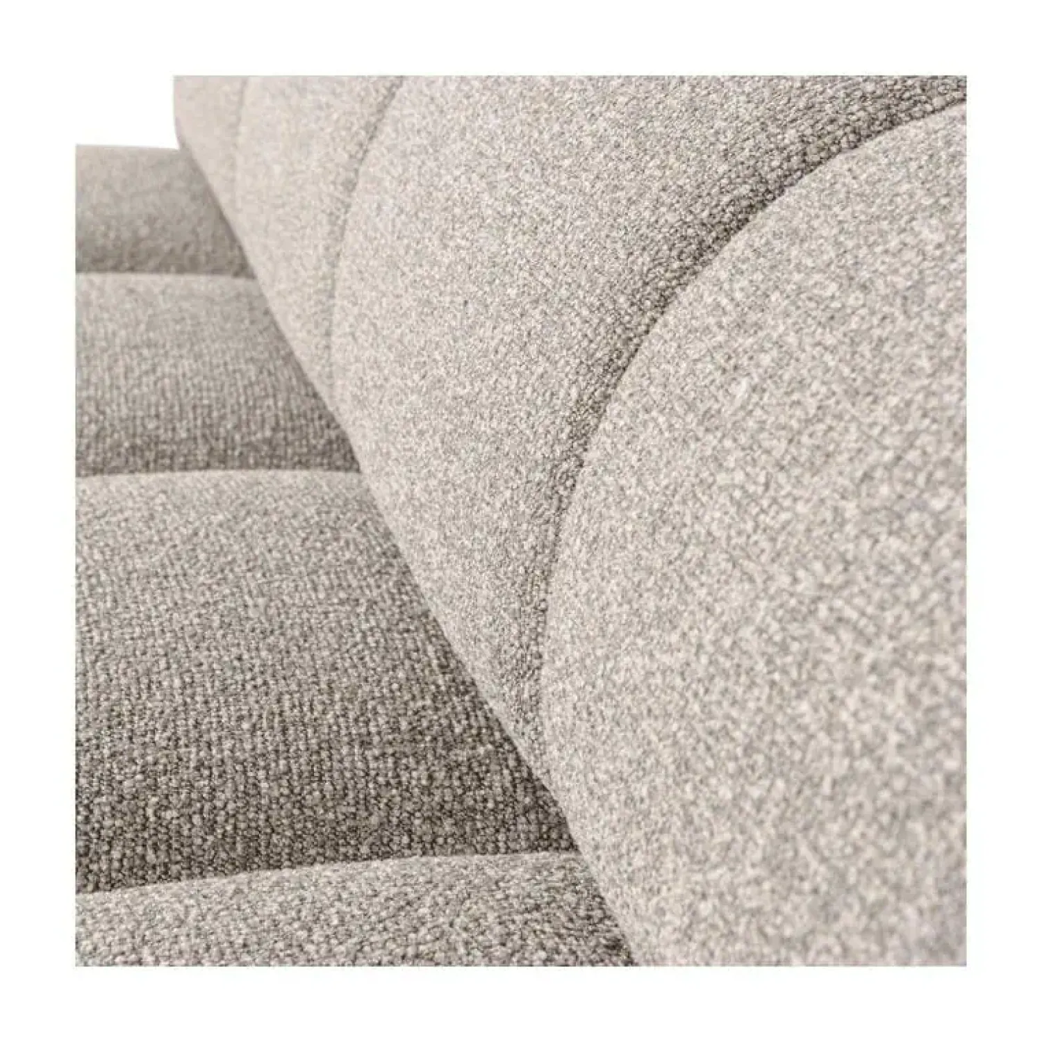 WOOOD Eetkamerbanken|Eetkamerbanken|Mojo Eetkamerbank Met Rugleuning Bouclé Beige Melange 164cm