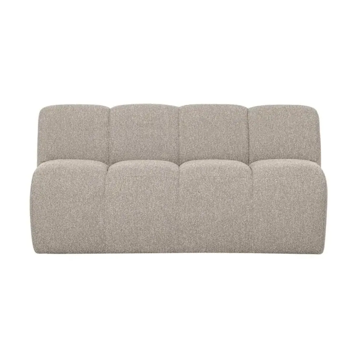 WOOOD Eetkamerbanken|Eetkamerbanken|Mojo Eetkamerbank Met Rugleuning Bouclé Beige Melange 164cm