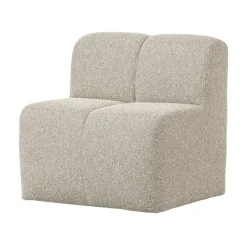 WOOOD Eetkamerbanken|Eetkamerbanken|Mojo Eetkamerbank Met Rugleuning Bouclé Beige Melange 84cm