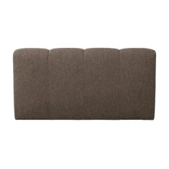 WOOOD Eetkamerbanken|Eetkamerbanken|Mojo Eetkamerbank Met Rugleuning Bouclé Bruin Melange 164cm