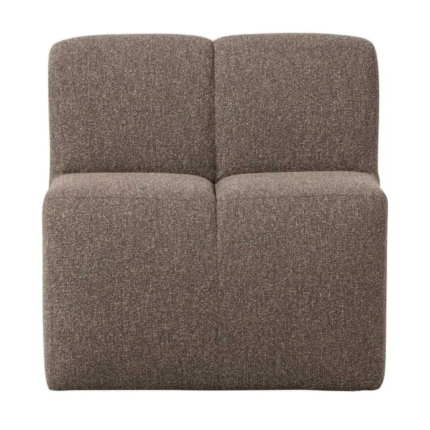 WOOOD Eetkamerbanken|Eetkamerbanken|Mojo Eetkamerbank Met Rugleuning Bouclé Bruin Melange 84cm