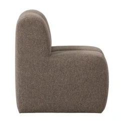 WOOOD Eetkamerbanken|Eetkamerbanken|Mojo Eetkamerbank Met Rugleuning Bouclé Bruin Melange 84cm