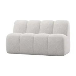WOOOD Eetkamerbanken|Eetkamerbanken|Mojo Eetkamerbank Met Rugleuning Bouclé Ecru Melange 164cm
