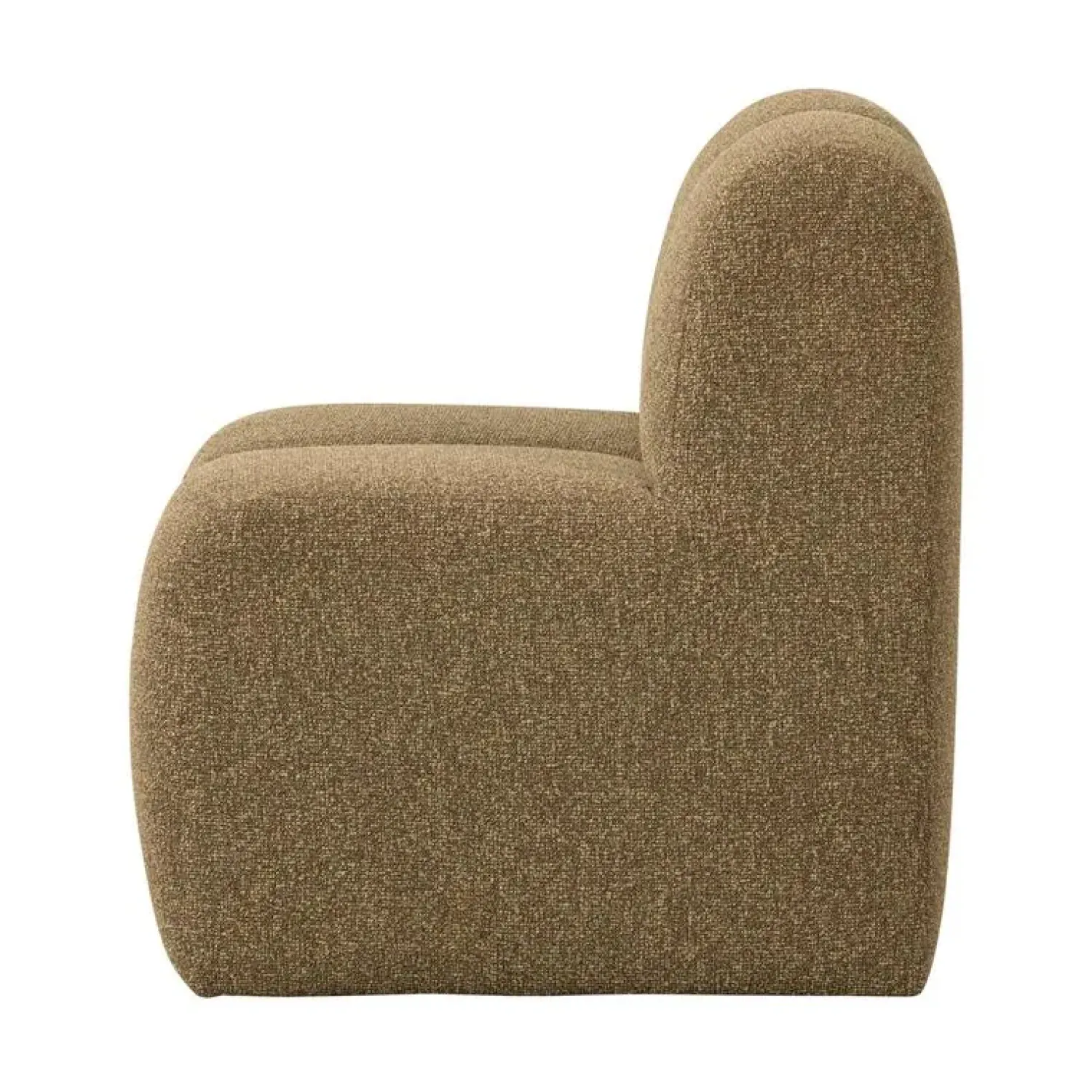 WOOOD Eetkamerbanken|Eetkamerbanken|Mojo Eetkamerbank Met Rugleuning Bouclé Geel/Bruin Melange 84cm