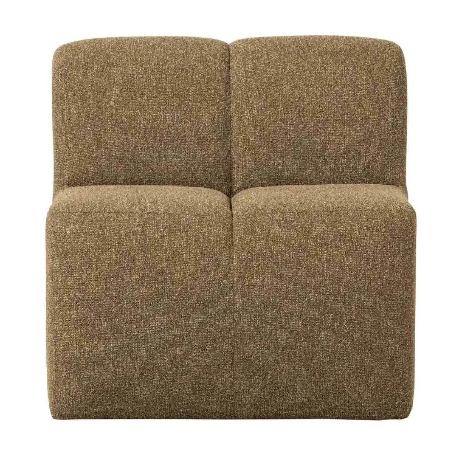 WOOOD Eetkamerbanken|Eetkamerbanken|Mojo Eetkamerbank Met Rugleuning Bouclé Geel/Bruin Melange 84cm