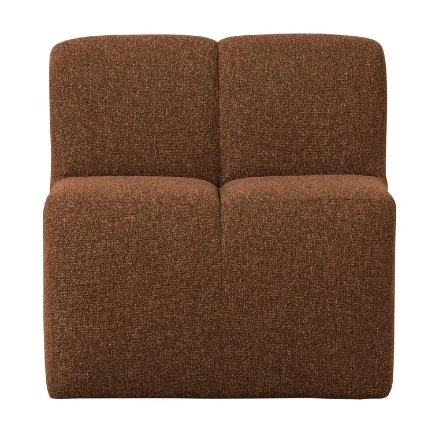 WOOOD Eetkamerbanken|Eetkamerbanken|Mojo Eetkamerbank Met Rugleuning Bouclé Roestbruin Melange 84cm